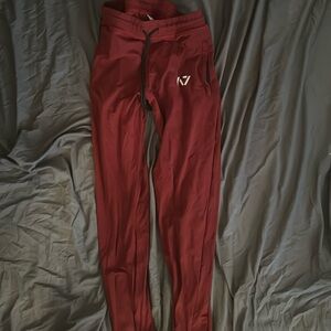 A7 Defy Jogger Sweatpants Unisex Maroon Zipper Pockets Size X-Large